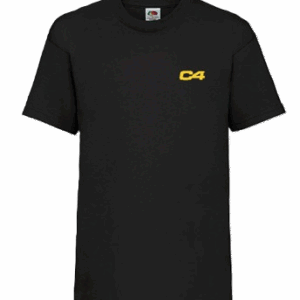 Black with yellow logo - Large T-shirt (CLLC186)